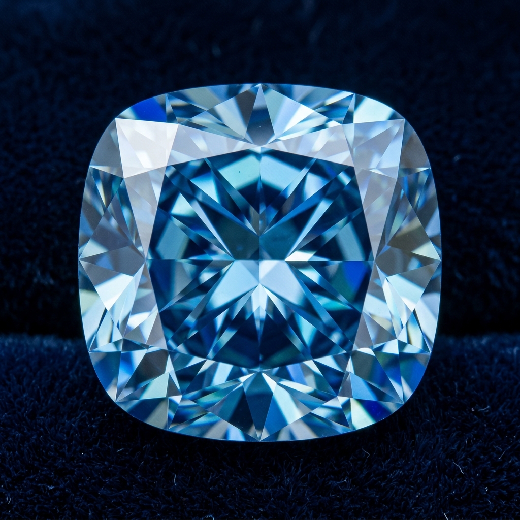Investment-grade blue diamond background